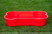 DogsLand hondenzwembad in botvorm – 120 cm, rood, voor grote en kleine honden, bijt- en krabbestendig, UV-bestendig, 100% Made in Germany