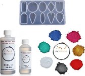 PNCreations Ultra Clear Epoxy Set | Siliconen Mal  | 7 Kleurpigmenten | Ultra Clear Epoxy Giethars | Epoxyhars | Essential Color Mix