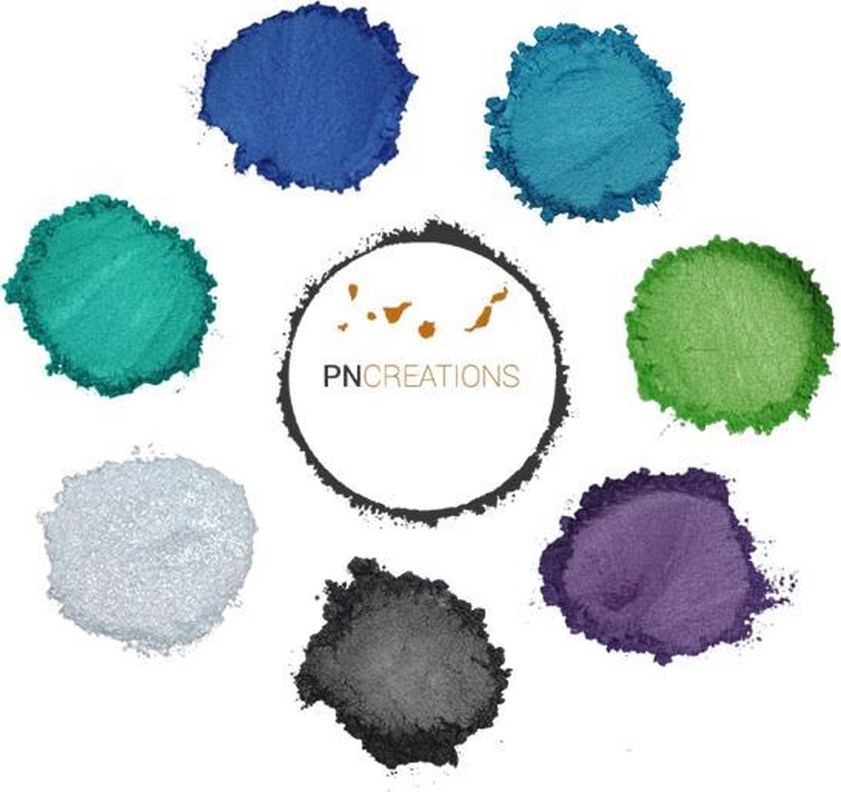 PNCreations Pigmentpoeder Nature Color Mix | Kleurpoeder | 7 Kleuren | Epoxy | Zeep Maken | Hars | Giethars | Verftoevoeging