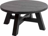 Original Home Bijzettafel Hout Zwart - Coffee Table Recycled - 60 x 60 x 30 cm