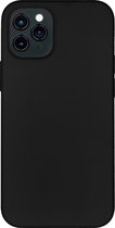 BMAX Siliconen hard case hoesje voor Apple iPhone 12 Pro / Hard Cover / Beschermhoesje / Telefoonhoesje / Hard case / Telefoonbescherming - Black/Zwart