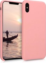 kwmobile telefoonhoesje voor Apple iPhone XS Max - Hoesje met siliconen coating - Smartphone case in roségoud