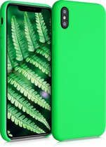 kwmobile telefoonhoesje voor Apple iPhone XS Max - Hoesje met siliconen coating - Smartphone case in neon groen