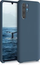 kwmobile telefoonhoesje voor Huawei P30 Pro - Hoesje met siliconen coating - Smartphone case in leisteen