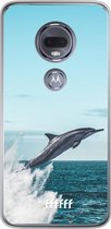 Motorola Moto G7 Hoesje Transparant TPU Case - Dolphin #ffffff