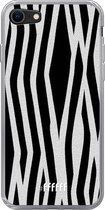 6F hoesje - geschikt voor iPhone 8 - Transparant TPU Case - Zebra Print #ffffff