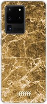Samsung Galaxy S20 Ultra Hoesje Transparant TPU Case - Gold Marble #ffffff
