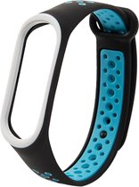 Sportband voor Mi Band 3 en 4 - Kleurrijke Siliconen Band voor Mi Band 3 en 4 - Zwart