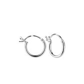Joy|S - Zilveren oorringen 10 mm - Franse sluiting