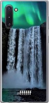 Samsung Galaxy Note 10 Hoesje Transparant TPU Case - Waterfall Polar Lights #ffffff
