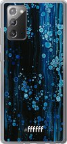 Samsung Galaxy Note 20 Hoesje Transparant TPU Case - Bubbling Blues #ffffff