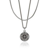 Croyez Jewelry | Compass Silver Layerup | Box / 55cm / 75cm