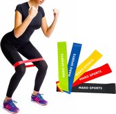 5 weerstandbanden - weerstand banden - elastiekje - verschillende zwaarte - spiergroepen - fitness - fysio - beginnend - professioneel - gevorderd - sporter - atleet - latex - TPE