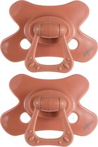 Difrax Fopspeen Pure Natural 20+ Maanden - Roodbruim/Brick - 2 stuks