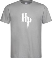 Grijs T shirt met Wit logo " Harry Potter "  print size M