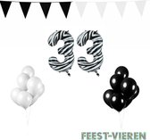 33 jaar Verjaardag Versiering Pakket Zebra
