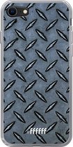 6F hoesje - geschikt voor iPhone SE (2020) - Transparant TPU Case - Diamond Plate #ffffff