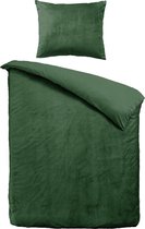 Velvet Dekbedovertrek - Groen - 1 persoons - 140 x 200/220 cm