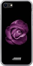 6F hoesje - geschikt voor iPhone 8 - Transparant TPU Case - Purple Rose #ffffff