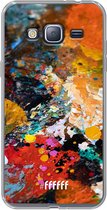 6F hoesje - geschikt voor Samsung Galaxy J3 (2016) -  Transparant TPU Case - Colourful Palette #ffffff