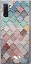 Samsung Galaxy Note 10 Hoesje Transparant TPU Case - Colour Tiles #ffffff