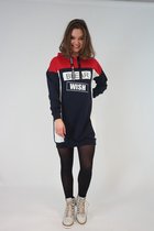 La Pèra Marine blauw Sweatjurk Blear Dames Hoodie jurk Dames Marine blauw - Maat L/XL