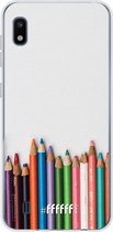 Samsung Galaxy A10 Hoesje Transparant TPU Case - Pencils #ffffff