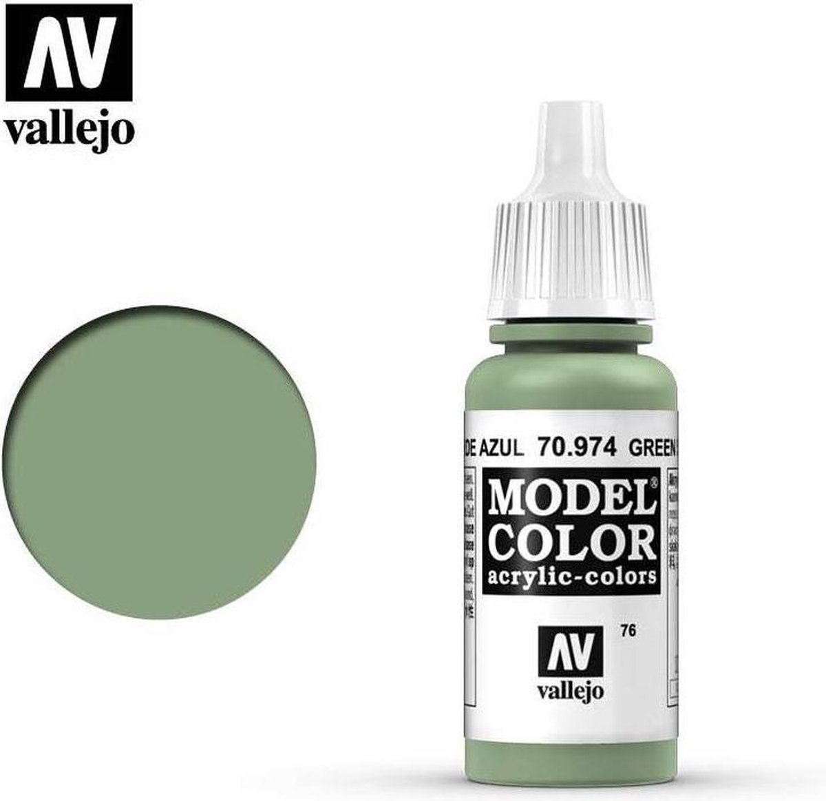 Vallejo Hobbyverf Acrylverf - 70974 Model Color Green Sky - Acryl Verf flesje - 17 ml