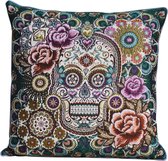 sierkussen 45x45 Calavera lila