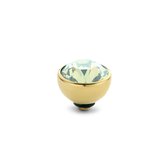 Melano twisted steen rond - goudkleurig + chrysolite - dames - 8mm