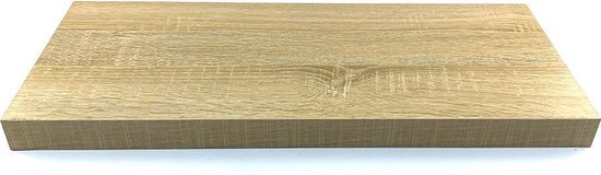 Zwevende wandplank van WDMT™ | 57 x 24 x 4 cm | Muur decoratie | Zwevende boekenplank | Rechthoekige wandplank | Bruin