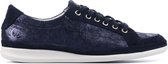 Christian Dietz Vrouwen Leren Gebloemd Lage sneakers / Damesschoenen  4621551 - Blauw - Maat 38