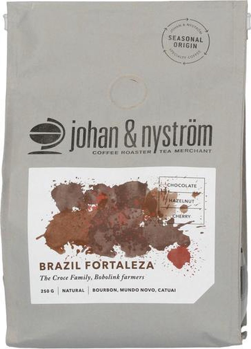 Johan & Nyström - Brazil Fortaleza - Koffie bonen - 250gr - Specialty Coffee Beans (traceable and ethicaly sourced)