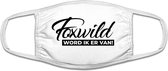 Foxwild mondkapje | Peter Gillis | Hatseflatse | Massa is kassa | grappig | gezichtsmasker | bescherming | bedrukt | logo | Wit mondmasker van katoen, uitwasbaar & herbruikbaar. Ge