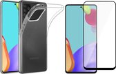 Samsung Galaxy A52 Hoesje - Siliconen Backcover - Transparant - Met Full Screenprotector