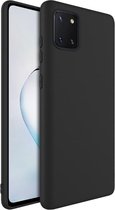 Samsung Note 10 Lite Hoesje - Samsung galaxy Note 10 Lite hoesje zwart siliconen case hoes cover hoesjes