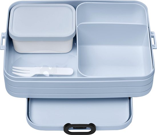 Mepal – Bento lunchbox Take a Break large- inclusief bento box – Nordic blue – Lunchbox voor volwassenen