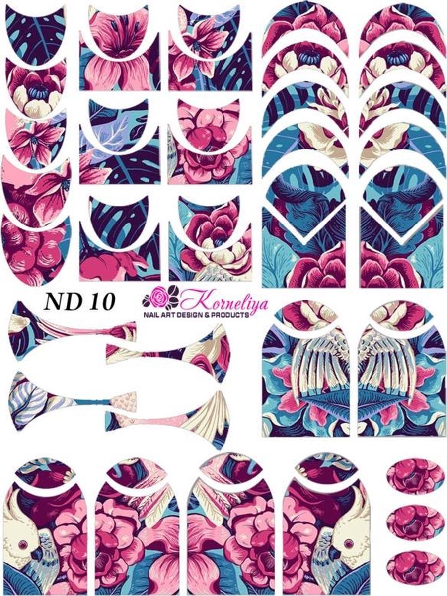 Goedkoopste Waterdecal - Nailart Decal - Korneliya Dress On ND 10