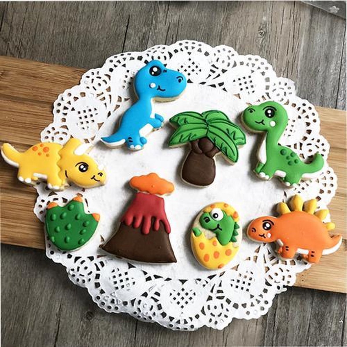 Koekjes Bakken | Set van 8 Koekjes Uitsteekvormen Dino's | Uitstekers