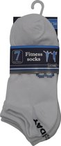 Jongens Multipack sneaker sokjes - 7 paar jongens fitness - hoogwaardige katoen - White resist - maat 31/34 - enkelsokken