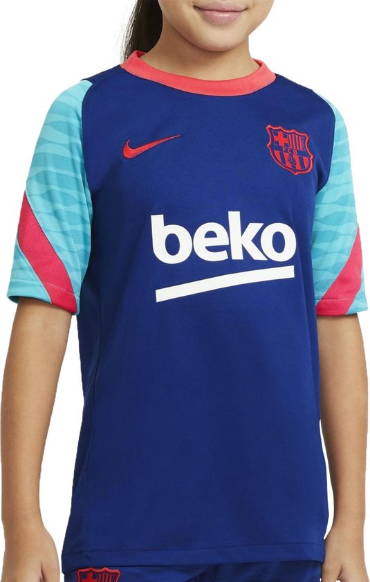 Nike Nike FC Barcelona Strike Sportshirt - 146 - Unisex - blauw - lichtblauw -rood | bol.com