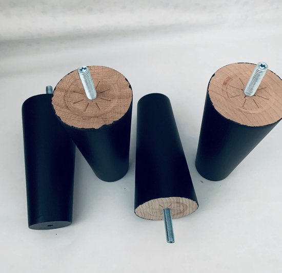 4 stuks kunststof meubelpoten, reserve poten M10 voor