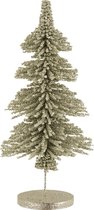 J-Line Kerstboom met Bolletjes - kunststof - glitter/lichtgroen - large