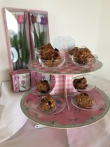 taart etagére tulp rose Ter Steege kartonnen high tea standaard