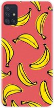 ADEL Siliconen Back Cover Softcase Hoesje Geschikt voor Samsung Galaxy A71 - Bananen Geel
