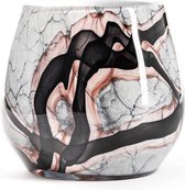 Design vaas Fiore - Fidrio ONYX FLAME - glas, mondgeblazen bloemenvaas - hoogte 15 cm
