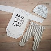 MM Baby pakje cadeau geboorte meisje jongen set met tekst aanstaande zwanger kledingset pasgeboren unisex Bodysuit | Huispakje | Kraamkado | Gift Set babyset kraamcadeau  babygeschenk babygeschenkset kraampakket aankondiging bekendmaking zwangerschap