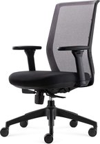 BenS 837- Ergo-4- Chaise de bureau ergonomique Grijs avec toutes les options de réglage - GREENGUARD GOLD - Conforme aux normes EN1335 & ARBO - Grijs/ Zwart