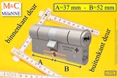 M&C Condor - High Security deurcilinder - SKG*** - 37x52 mm - Politiekeurmerk Veilig Wonen ,  inclusief gereedschap montageset