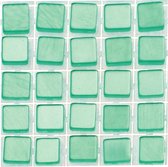 119x stuks mozaieken maken steentjes/tegels kleur turquoise met formaat 5 x 5 x 2 mm